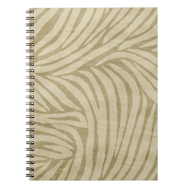 Safari Cream Zebra Animal Print Notizblock (Vorderseite)