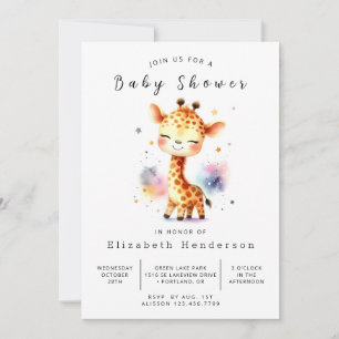 Safari Custom Giraffe Baby Dusche Einladung