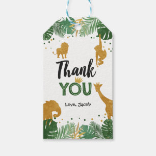 Safari danke für den Geschenktag Jungle Zoo Animal Geschenkanhänger