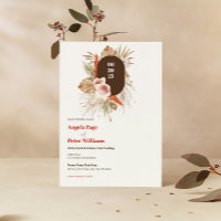 Safari Desert Boho Blume Hochzeit Einladung