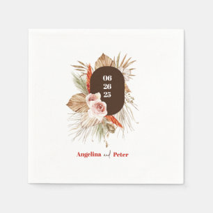 Safari Desert Boho Blume Wedding Serviette