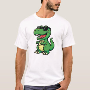 Safari-Dinosaurier mit Coolen Shades T-Shirt