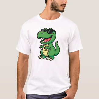 Safari-Dinosaurier mit Coolen Shades T-Shirt