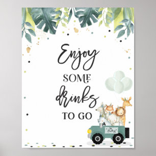 Safari Drive By Baby Dusche Leckerei Gefallen Unte Poster