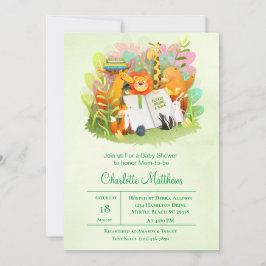 Safari Dschungel bringen Babydusche zum Kochen Einladung