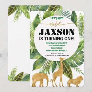 Safari Dschungel Geburtstagseinladung für Jungen w Einladung
