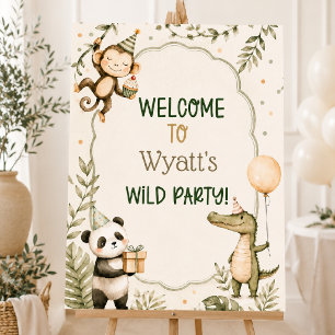 Safari-Dschungel-Tier-Geburtstag   Party-Tiere Poster