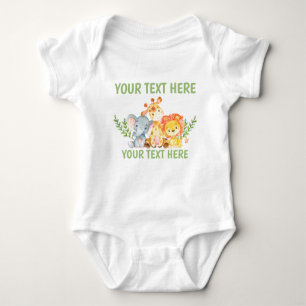 Safari-Dschungel-Zoo-Tierbodysuit-Baby-Kleidung Baby Strampler
