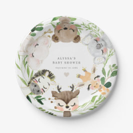 Safari-Dschungeltiere Baby Shower Papierplatten Pappteller
