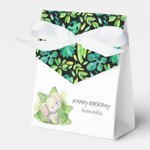 Safari-Elefant Happy Birthday Favor Box Geschenkschachtel