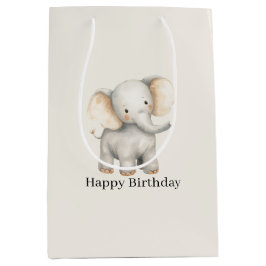 Safari Elephant Birthday Mittlere Geschenktüte