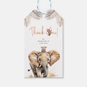 Safari Elephant Niedlicher Tiere Babydusche Vielen Geschenkanhänger