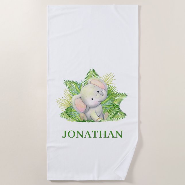 Safari Elephant Strandtuch (Vorderseite)