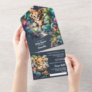 Safari-Erlebnis Löwe Cb Dschungel Grünzoo All In One Einladung