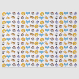 Safari-Feier: Süße Tier Illustration Wrapp Seidenpapier