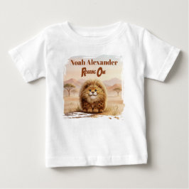 Safari First Birthday Zuberi Fluffy Leopard Party Baby T-shirt