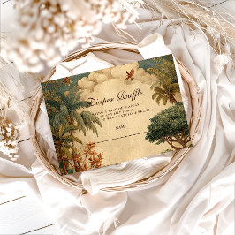 Safari Foliage & Friends Baby Showe Diapper Raffle Begleitkarte