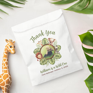 Safari Foto Wild Eins Dschungel Blätter Erster Geb Geschenktütchen