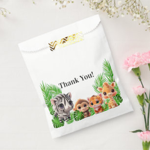 Safari-Freunde-Giraffe zebra-Affen Geburtstag Geschenktütchen