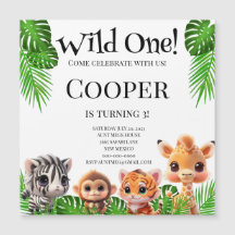 Safari-Freunde-Giraffe zebra-Affen Geburtstag