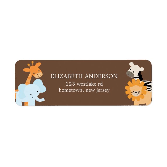 Safari Friends Address Labels (Vorne)