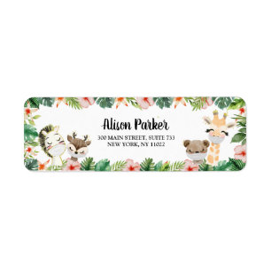 Safari Friends   Babydusche Rücksendeadressen-Aufk