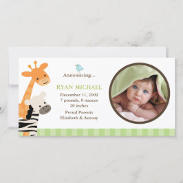 Safari Friends Birth Ankündigung