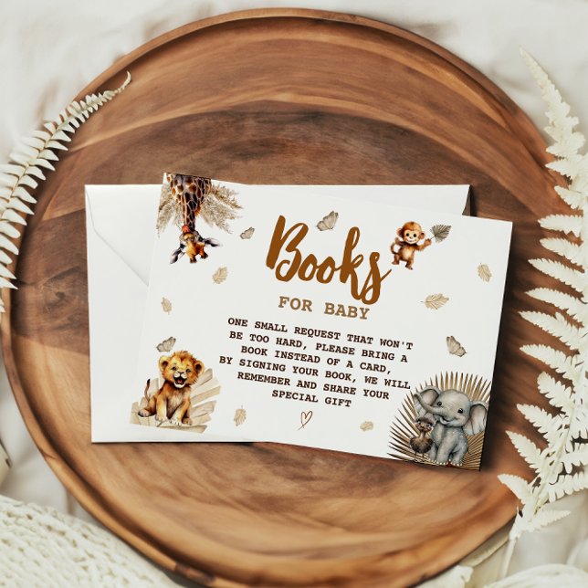 Safari Friends Niedliche Blumenbücher für Baby Begleitkarte (Von Creator hochgeladen)