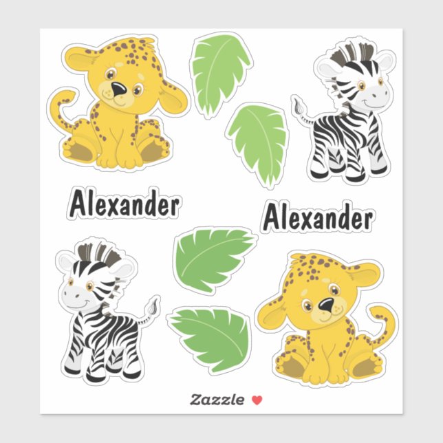 Safari Fun Aufkleber (Blatt)
