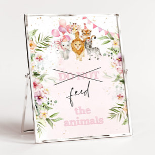 Safari füttere die Tiere nicht zum Geburtstag Poster