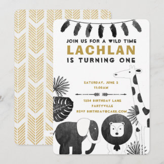 Safari-Geburtstags-Einladung Einladung