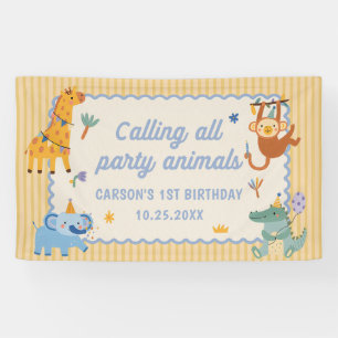 Safari-Geburtstagsfeier für alle Party-Tiere Banner