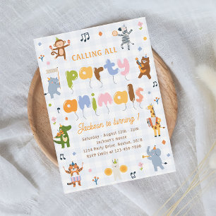 Safari-Geburtstagsfeier für alle Party-Tiere Einladung
