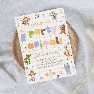 Safari-Geburtstagsfeier für alle Party-Tiere Einladung