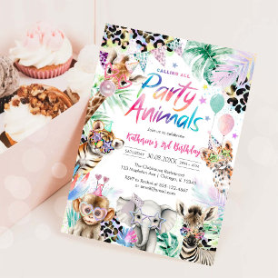 Safari-Geburtstagsparty für alle Partylöwen Einladung