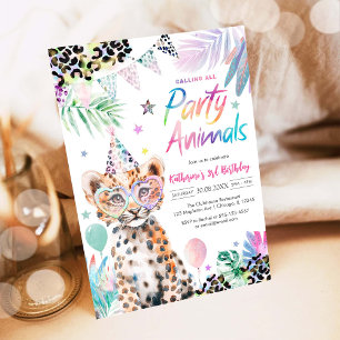 Safari-Geburtstagstags-Party für alle Partylöwen Einladung