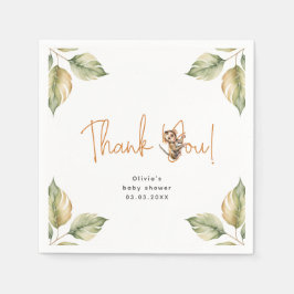 Safari Gender Neutral Baby Shower Serviette