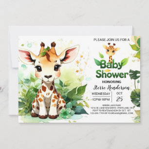 Safari Giraffe Baby Dusche Einladung