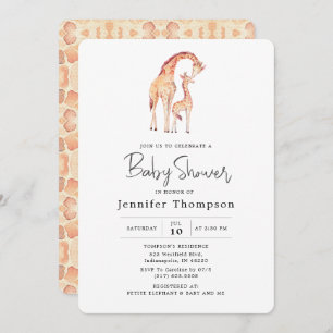 Safari Giraffe Baby Dusche Einladung
