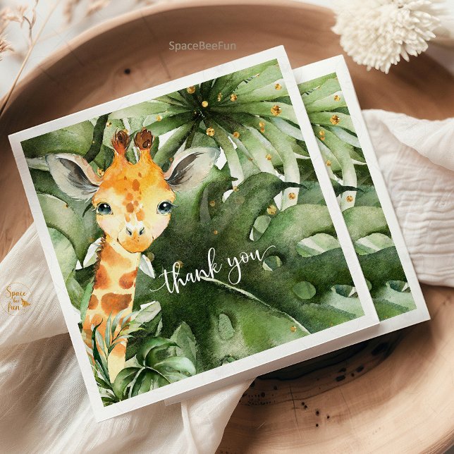 Safari Giraffe Baby Dusche Serviette (Safari Baby Shower, Giraffe Napkins, Jungle Theme, Wild Adventure, Baby Shower Decor, Animal Safari,)