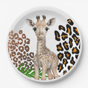 Safari Giraffe Birthday Wild One Two Wild Party Pappteller