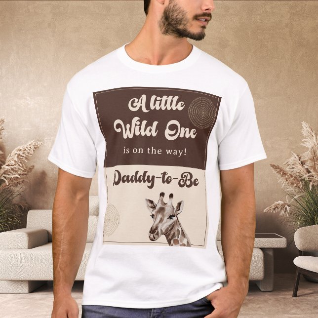 Safari Giraffe Daddy-to-Be Baby Shower T-Shirt (Von Creator hochgeladen)