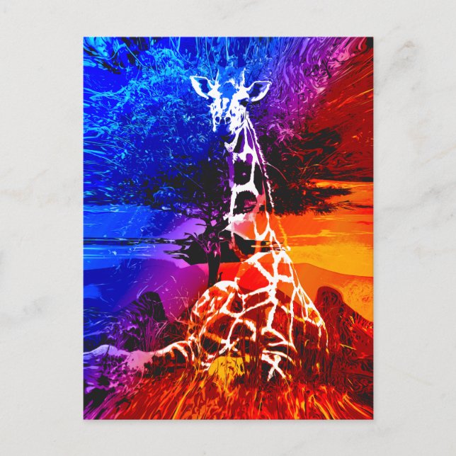 Safari Giraffe Dream Postkarte (Vorderseite)