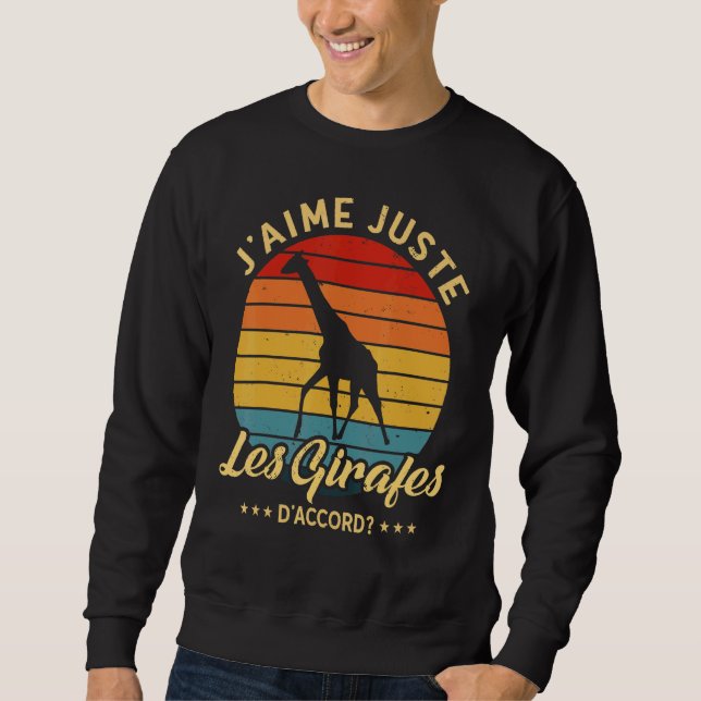 Safari Giraffe I Liebe Giraffen Sweatshirt (Vorderseite)