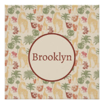 Safari Giraffe & Palm Blätter Kinderzimmer