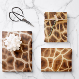 Safari Giraffe Print Geschenkpapier Set