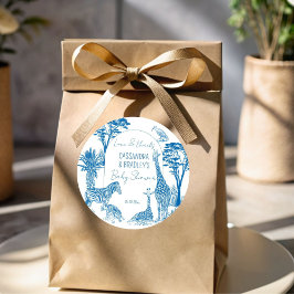 Safari-Giraffenbaby-Dusche Runder Aufkleber