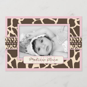 Safari-Girl-Ankündigungskarte Einladung