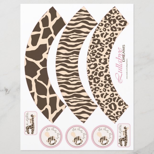 Safari Girl Cupcake Wrappers (Vorderseite)