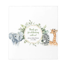 Safari Grünpflanzen Babydusche Süßigkeiten Bar Wra Notizblock